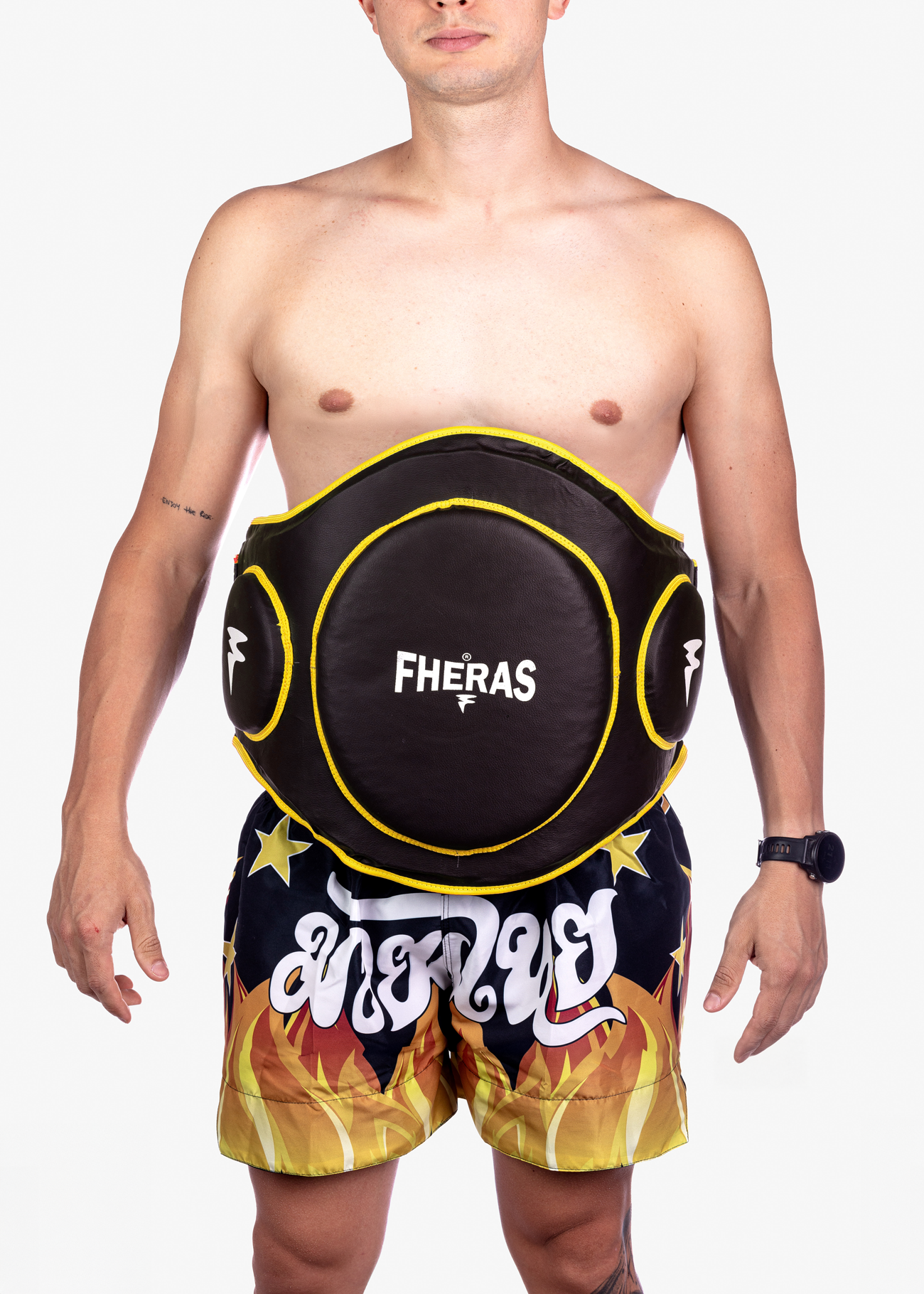 Cinturão (Belly Pad) Preto e Amarelo